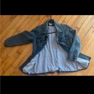 giacca jean jacket 3/4  lined  size large